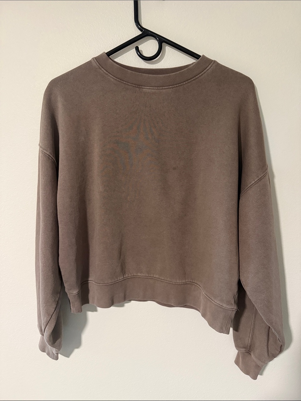 GAP Brown Cropped Crewneck Sweatshirt